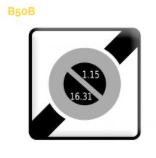 Panneau de signalisation B50B